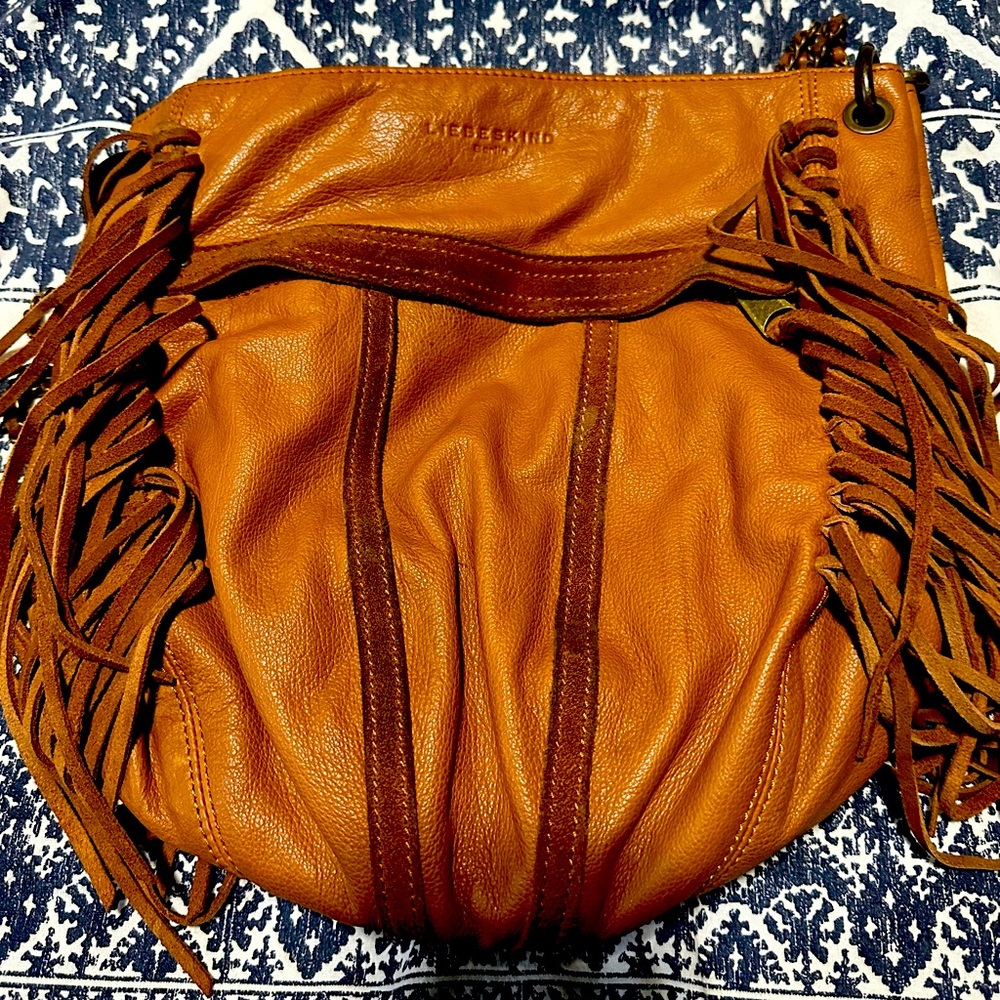 Liebskind leather purse with fringe
